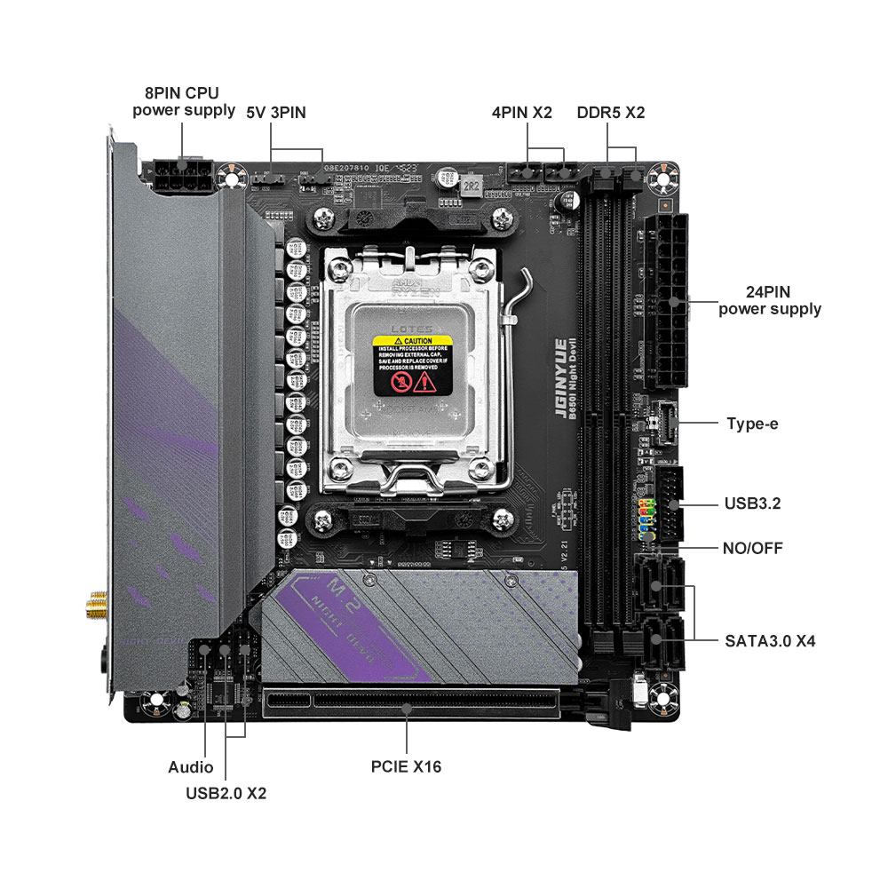 La scheda madre JGINYUE B650 I - B650 Itx Motherboard Wifi recensione e prezzo