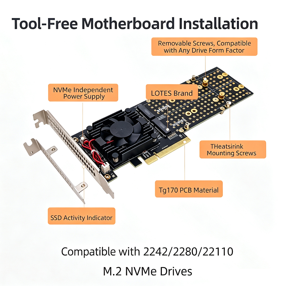 Scheda di espansione PCIe 3.0  - Quad M.2 Nvme Pcie Bifurcation Card recensione e prezzo